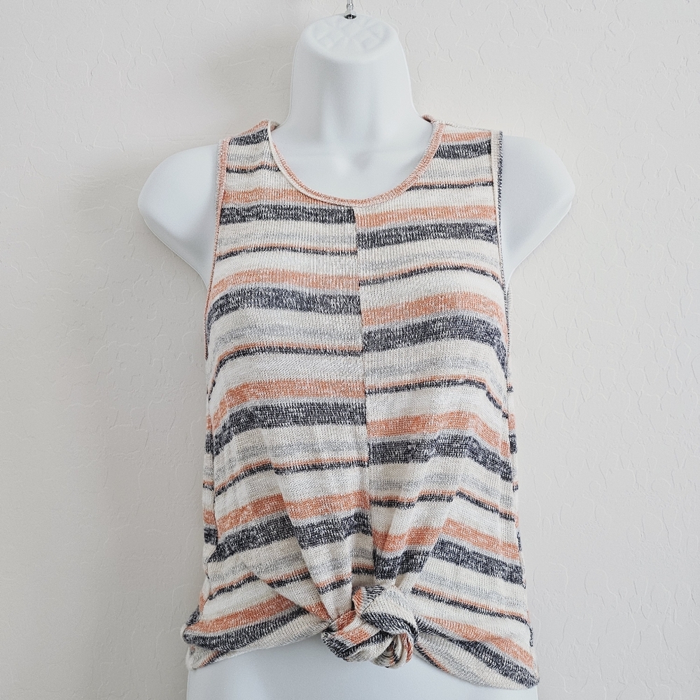 🆑️3/$15 Lush Sleeveless Fine Knitted Top with Twisted Knot in Multicolor